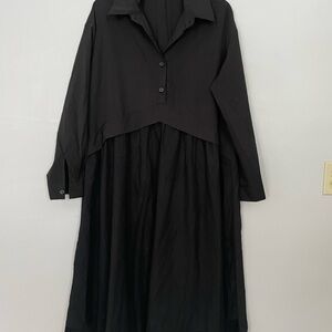 SHEIN Black Long Sleeve Dress